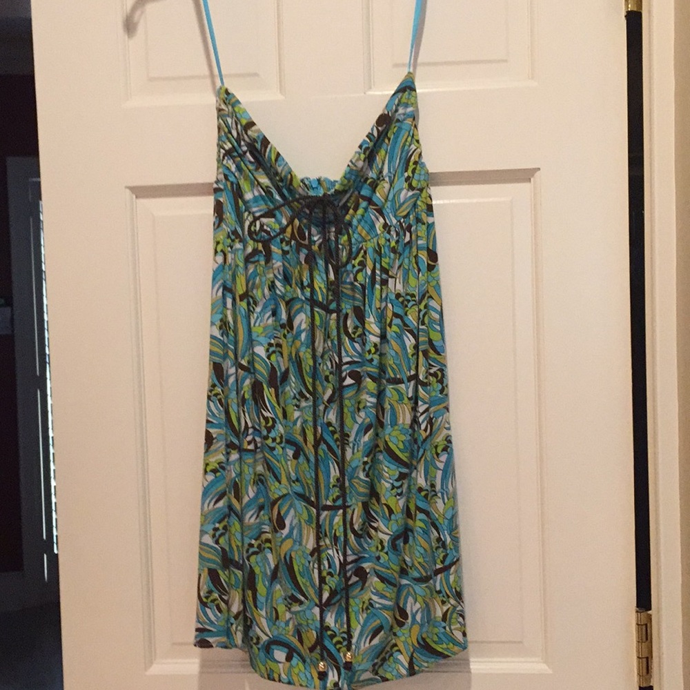 Milly Strapless Dress/Black cord in the front. P